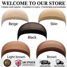 2pcs/Bag Top Stocking Wig Cap Hair Net For Weave Hair Wig Nets Black Brown UK