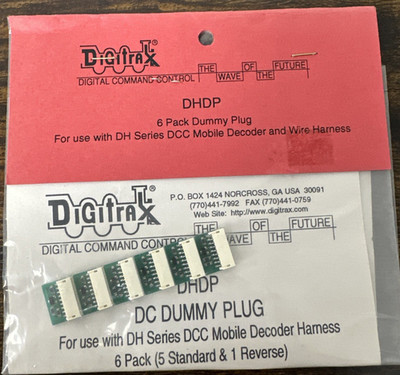 Digitrax #DHDP DC Dummy Plug for DH Series DCC Decoder - 6 Pack (w/1 Reverse)