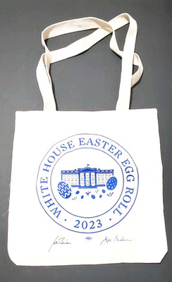 White House Easter Egg Roll 2023 Canvas Bag Basket - Biden Made In USA