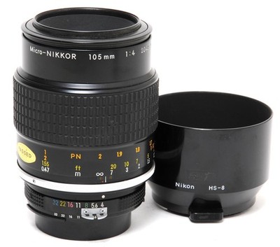 @ Nikon Ai 4/105mm Micro-Nikkor with Hood HS-8