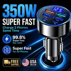 350W USB Car Charger PD QC3.0 Type C Adapter Fast Charging for iPhone Samsung