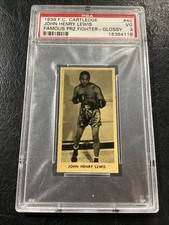 RARE 1938 F.C. CARTLEDGE FAMOUS PRIZE FIGHTERS GLOSSY #48 PSA 3 JOHN HENRY LEWIS