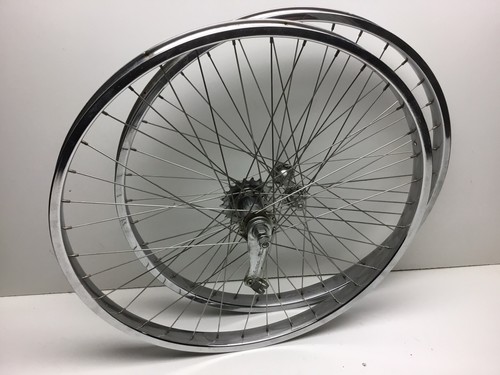 1995 100th Anniversary Schwinn Phantom 26” 2.125” S2 Chrome Bicycle Wheels Rims