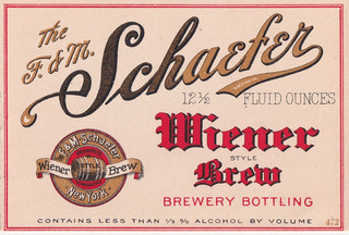 1920 F & M SCHAEFER BREWING CO NEW YORK WIENER BREW PROHIBITION LABEL
