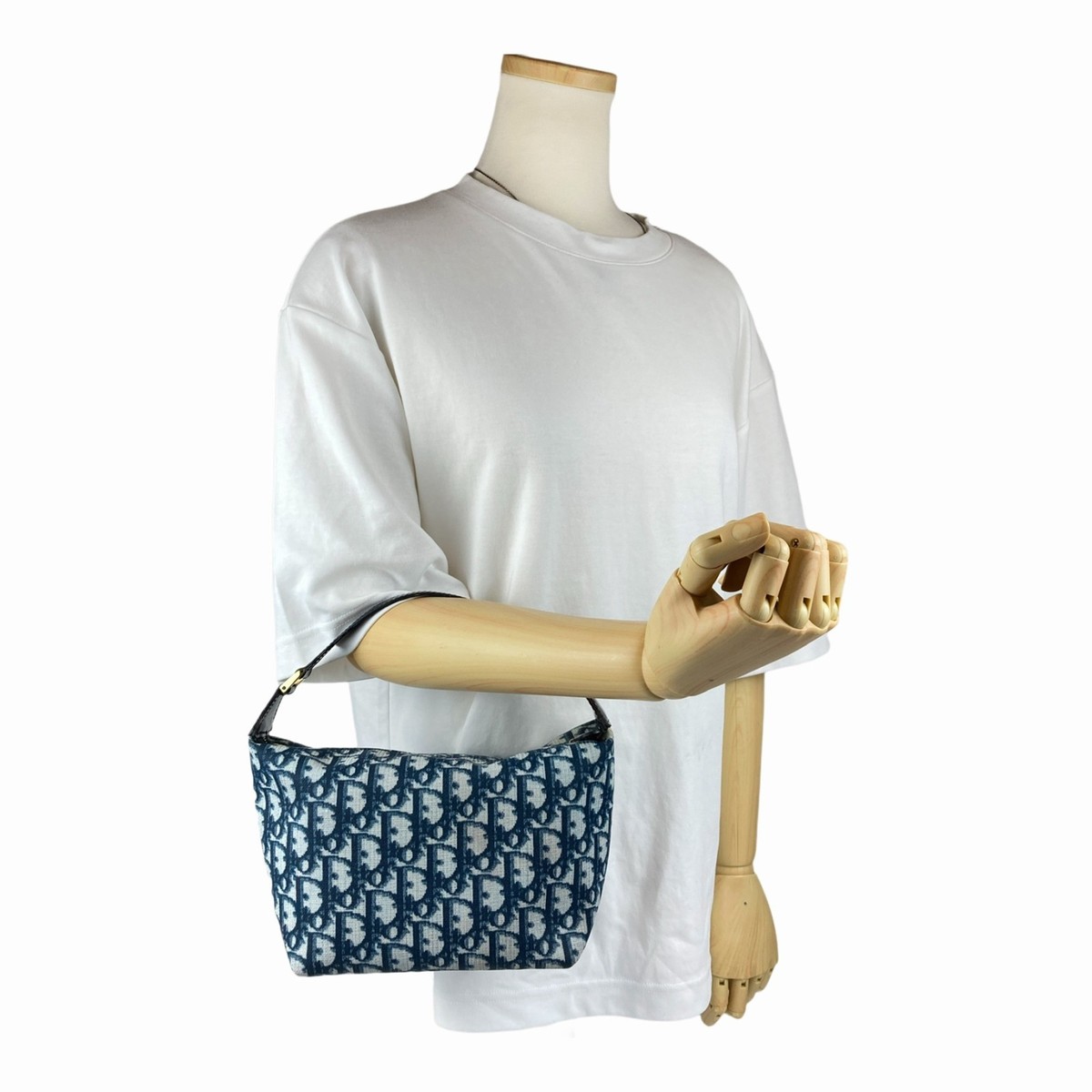 Auth Christian Dior 2002 Trotter Vanity Accessory Pouch Mini Hand