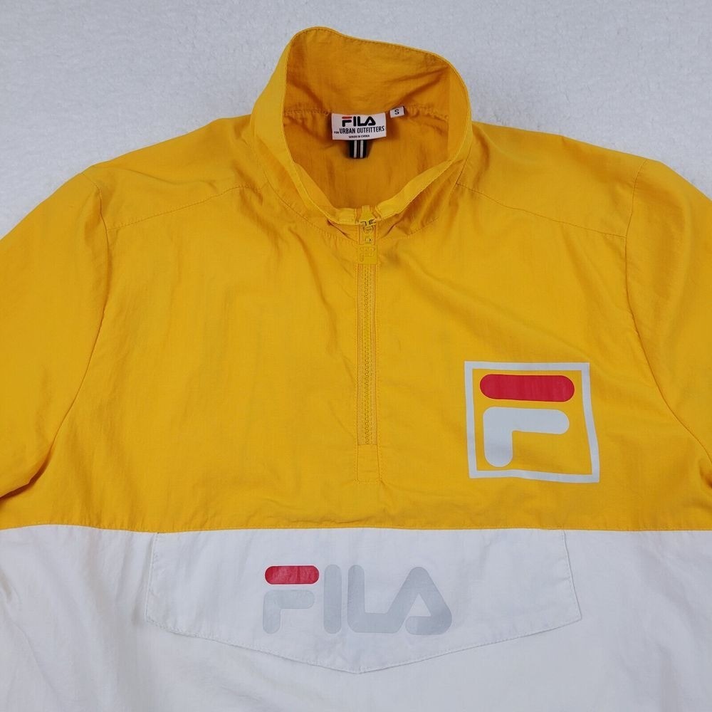 Giacca uomo Fila Urban Outfitters Kensington Anorak piccola nylon giallo *vedi foto