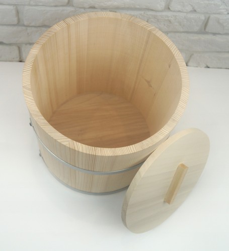 Cubo de fermentación de madera 15L con tapa - barril de repollo de chucrut - Imagen 2 de 3