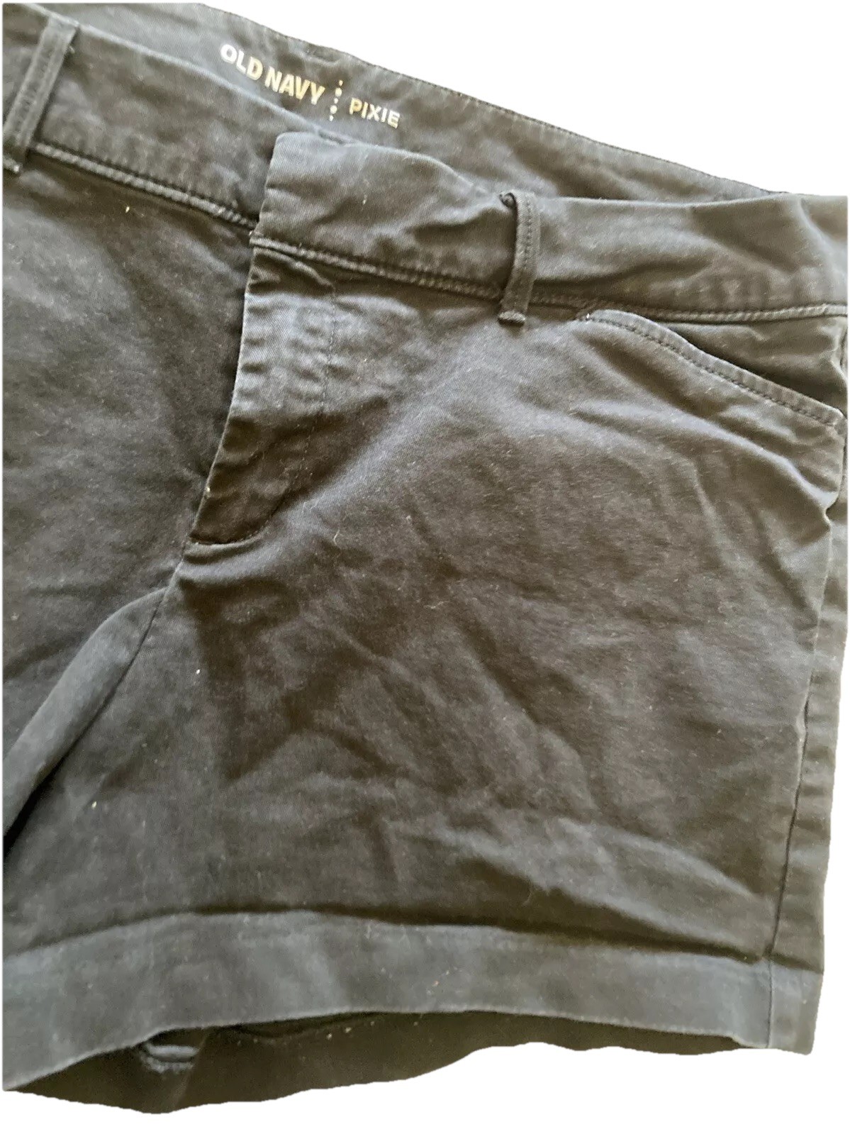 Old Navy Pixie Solid Black Button Zip Shorts Woma… - image 3