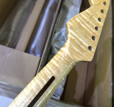 Flame Maple 22 Fret Electric guitar Neck 25.5 inch Bone nut part gloss