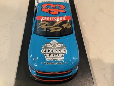 RICHARD PETTY & DANIEL DYE AUTOGRAPHED 2023 CHEVY GIUSEPPE'S PIZZA DIECAST &CARD