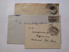 Oberschlesien Nr. 27 EF drei Belege Bedarfspost Farbnuancen