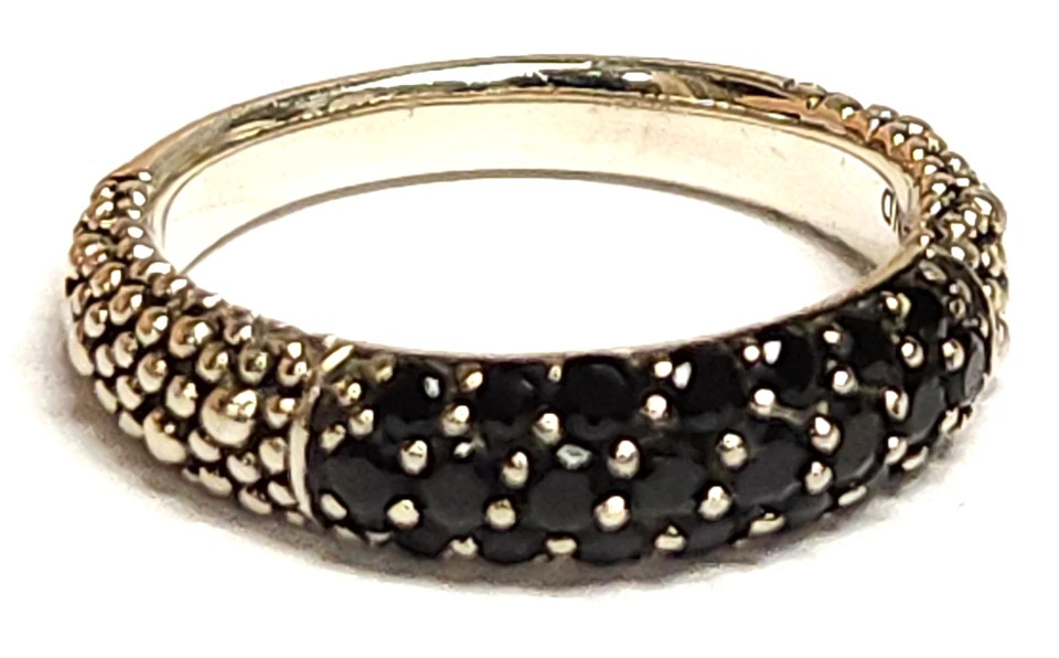 Кольцо Michael Dawkins Black Pave Set текстурированное серебро высшей пробы звездное небо 6,5 - Изображение 2 из 4