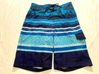 Speedo Size S BOLD Stripe Board Volley Shorts -  Navy Blue/Aqua/Blue/White — photo 3