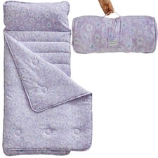 Floral Toddler Nap Mat with Pillow and Blanket,Extra Large Roll Up Kids Slee...