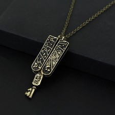 Grimm Key Charm Necklaces - Bronze Pendant Necklace Women Vintage Link Jewelry