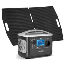 VEVOR Tragbare Powerstation 600W 493Wh Solargenerator mit 100W Solarpanel