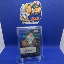 Panini Prizm 2024-25 KJ Simpson Jr. Blue Wave Rookie Signatures Auto Hornets