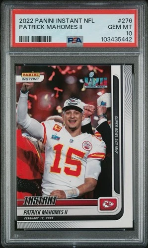 2022 Panini Instant NFL Patrick Mahomes II (PSA 10) Gem Mint /2386