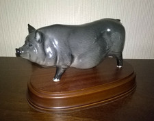 Royal Doulton Pot Bellied Pig on Plinth