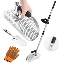Long Handle Sand Scoop, Stainless Steel Shovel Scoop for Metal Detecting for ...