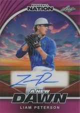 Liam Peterson 2025 Leaf Baseball Nation PInk Auto #4/6 #NA-LP1