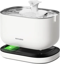 PETLIBRO Cordless Cat Water Fountain, Rechargeable Battery Operated Wireless Pet