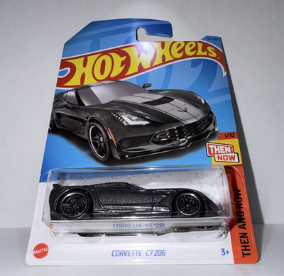 Hot Wheels Then and Now Corvette C7 Z06 1:64 Black Diecast Car Unopened