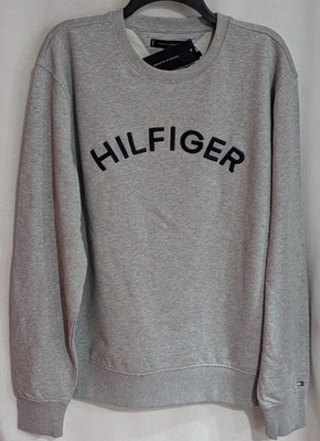 Tommy Hilfiger Men's Grey Midweight Crewneck Sweatshirt (XM06188-020) Size XL