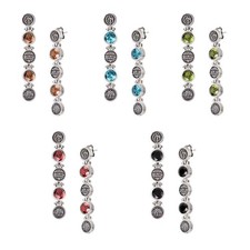 Orecchini con pietre colorate e simboli magnogreci - GERARDO SACCO