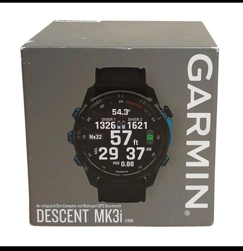 Garmin Descent Mk3i 51mm Titanium w/ Silicone Strap Diving Computer Smartwatch