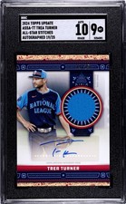2024 Topps Update Series #ASSA-TT Trea Turner All Star Stitches Auto /25 (SGC 9)