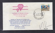 Australia 1990 Centenario Mildura Globo Regata Piloto Firmante Cubierta - Tonificado