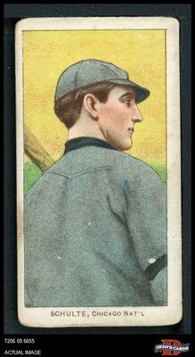 1909 T206 Wildfire Schulte Back View Cubs VARIATION 1.5 - FAIR