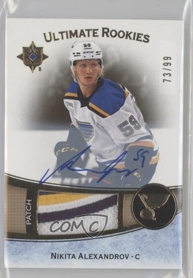 2022 Ultimate Collection 73/99 Nikita Alexandrov RPA Rookie Patch Auto RC 1ej1