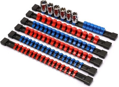 Compact 6PC ABS Socket Organizer Set for Home Garage - Easy Snap-On Design