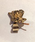 Vintage ANGEL Pendant Modernist Metal Three Tone Copper Silver Gold Tone — photo 2