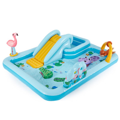 Intex 96'' x 78'' x 28'' Inflatable Jungle Adventure Play Center Spray Kiddie Pool