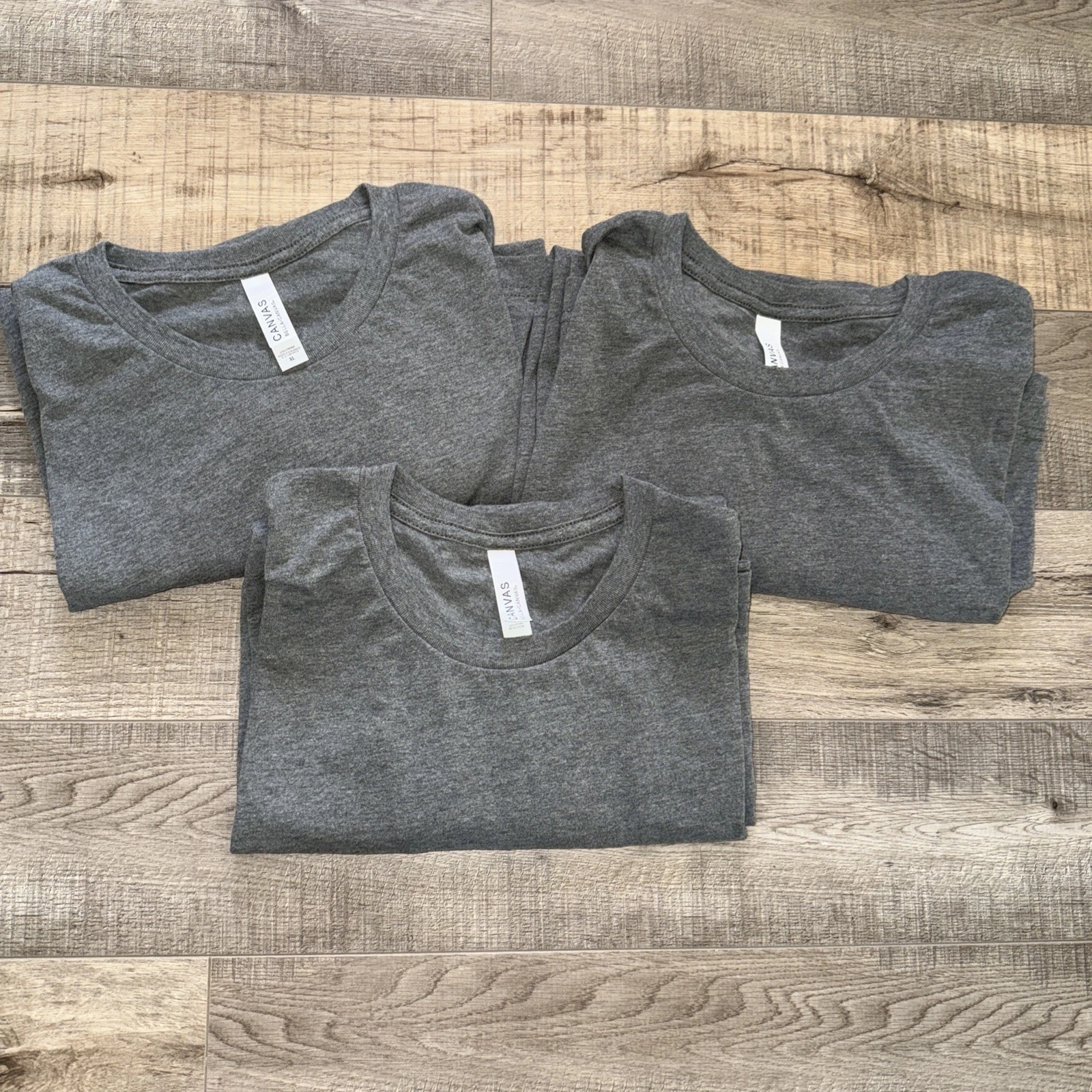 BELLA+CANVAS RN 87370Unisex Short Sleeve Heather Crew Neck Modern T-Shirt GrayXL