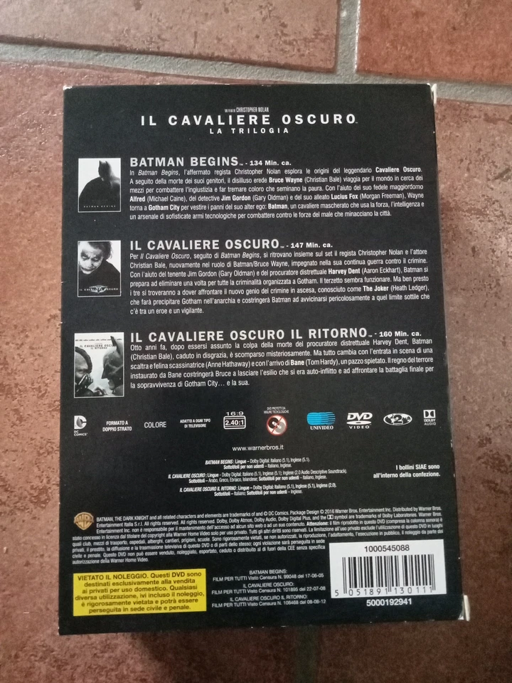 Il Cavaliere Oscuro - La Trilogia - Cofanetto Con 3 Dvd - Immagine 2 di 4