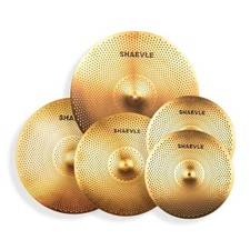 Low Volume Cymbal Packen Mute Cymbal 14"Hi-hat 16"Crash 18'Crash 20"Ride Gold