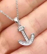 2 Ct Round Cut White Moissanite Cross Women's Pendant 14K White Gold Plated