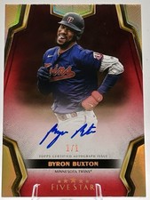 2024 Topps Five Star Autographs Byron Buxton #FSA-BB Red /1 (AU) Twins