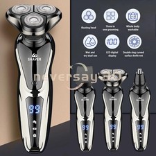 Electric Shaver Beard Shaving Men Wet/Dry Trimmer Rotary Razor USB Rechargeable