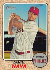 Daniel Nava 2017 Topps Heritage 561 Philadelphia Phillies Baseball Card