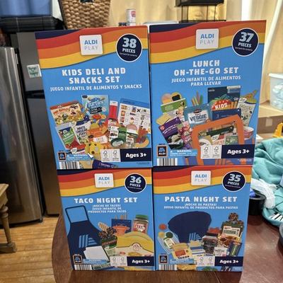 #ad #ad NIB Aldi KIDS Play Sets DELI amp; SNACKS Lunch on the Go Taco Night Pasta Night $119.99