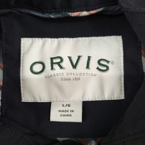 Orvis Jacket Mens Large Black Full Zip Casual Outdoor Windbreaker Coat - Picture 3 of 8
