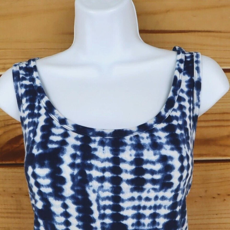 Camiseta sin mangas Falls Creek para mujer talla 1X azul blanco negro mezcla de algodón suave Foto 4 de 4