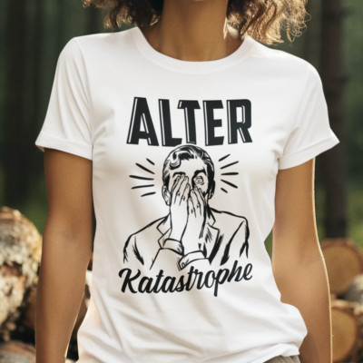 ALTER KATASTROPHE Facepalm Retro Witzig Meme Sprüche Spaß Lustig Damen T-Shirt