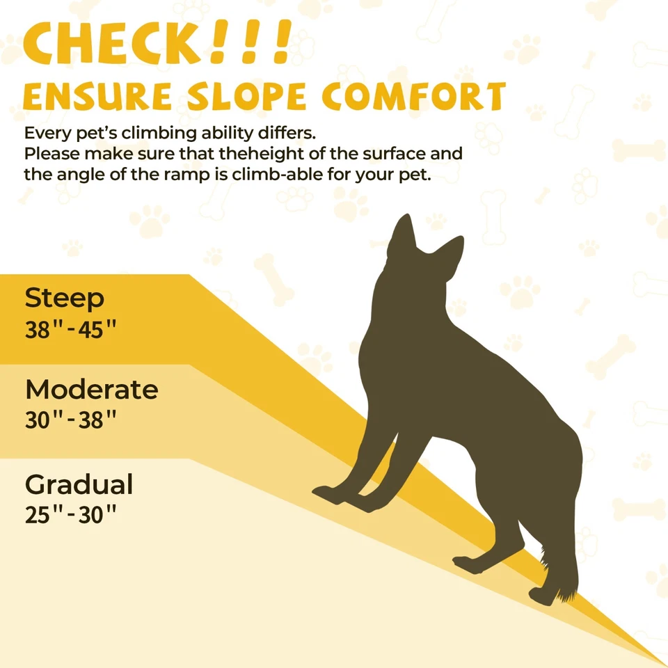 Rampas de cachorro dobráveis portáteis COZIWOW para carro SUV caminhão animal de estimação rampa escada preta - Imagem 4 de 4