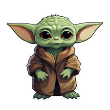 SW Baby Yoda Weatherproof Anime Sticker 6" Car Decal D5